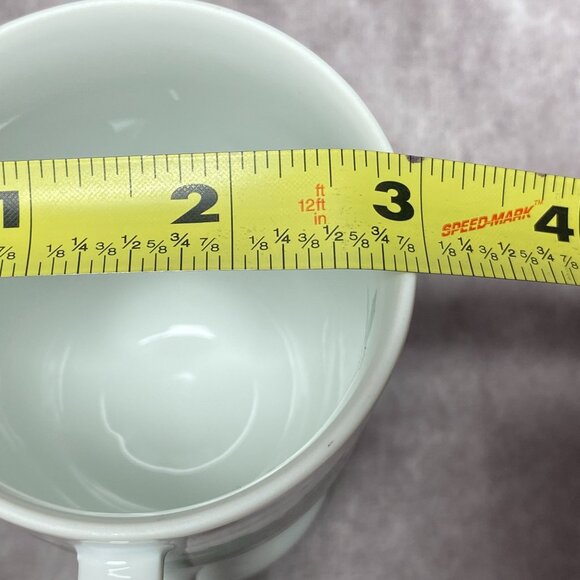 4 Vintage Footed Christmas Mugs Berries & Bows Pattern Cups by Wicks N' Sticks - Picture 9 of 9